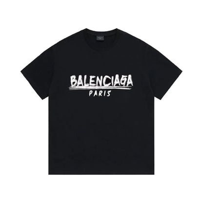 Balenciaga Paris Graffiti T-Shirt Black - fronte